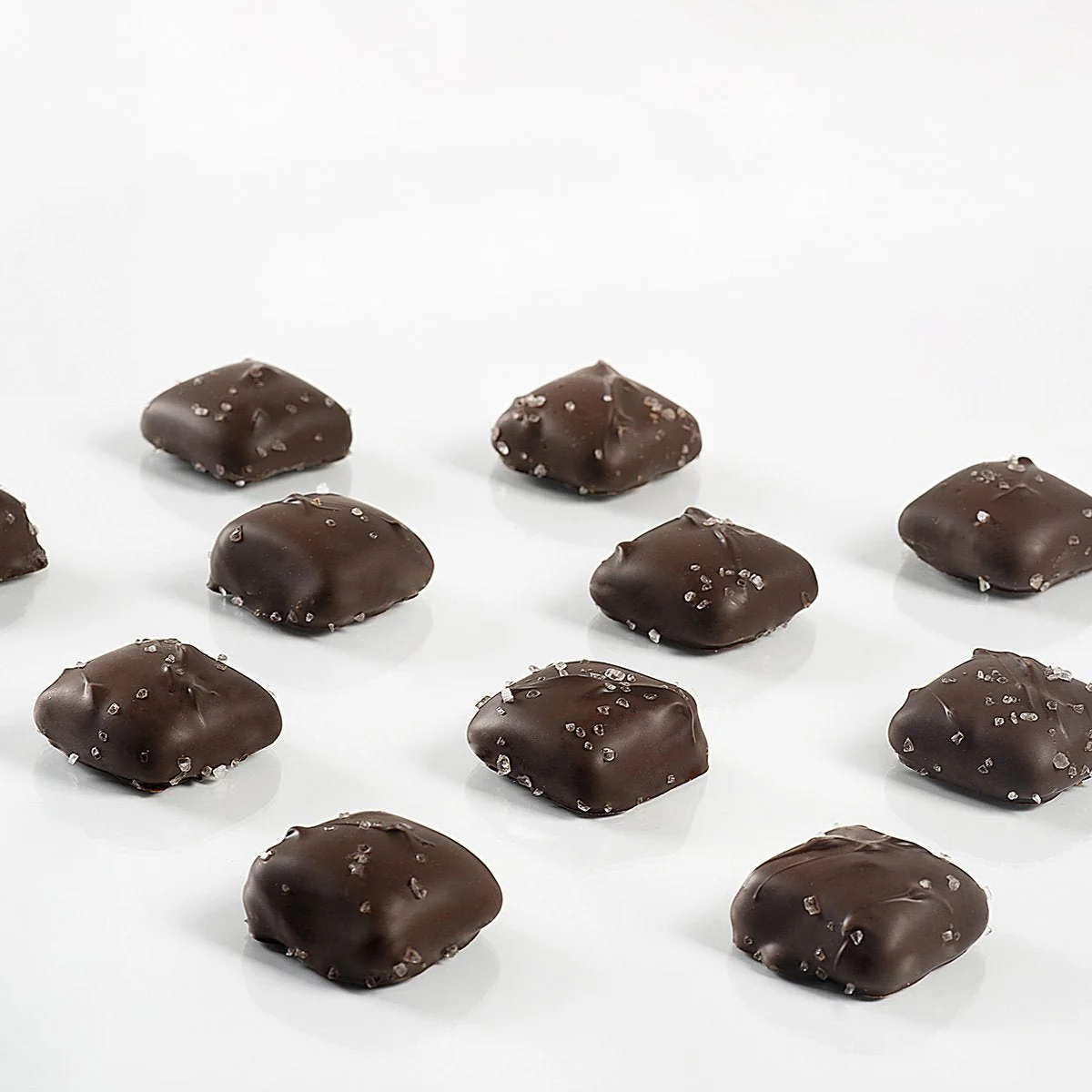 Sanders Candy - Boulevard Collection Dark Chocolate Sea Salt Caramels 7 oz. Box - Image 4