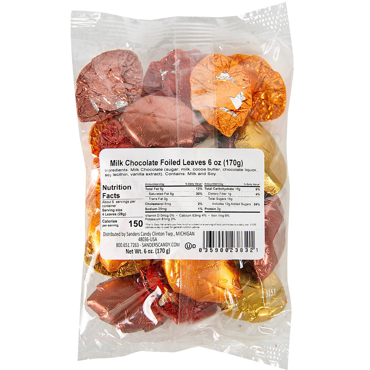Sanders Candy - Milk Chocolate Autumn Leaves - 6oz Bag - Image 4