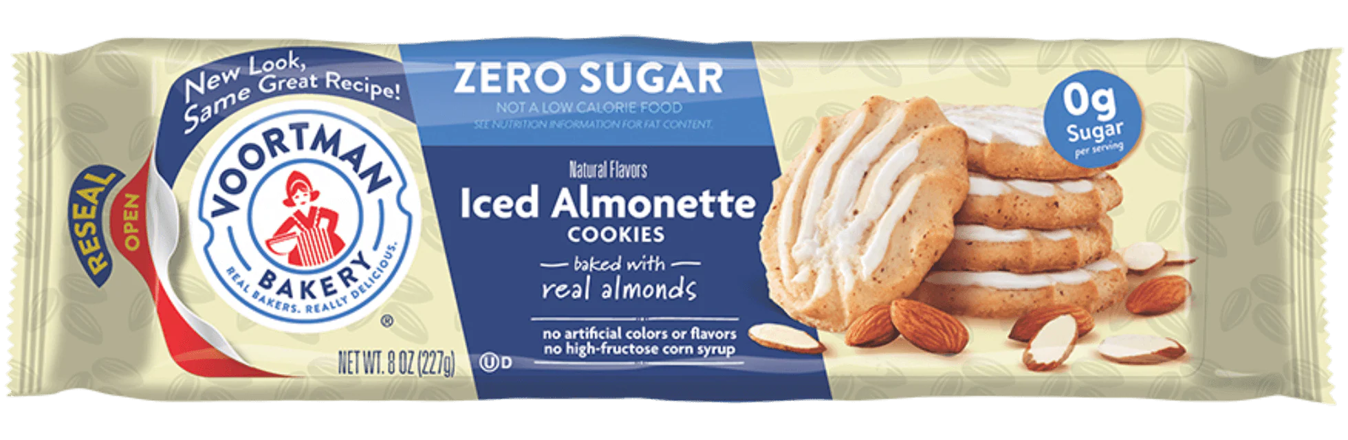 Zero Sugar Iced Almonette Cookies